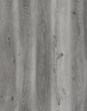 SA 374 Charcoal Elm glue down LVT flooring with grey wood grain texture and natural knot detailing
