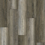 SA135 Austins 5MM Desertland SPC flooring with multi-tone grey and brown oak planks, rustic wood grain texture, and weathered wood appearance